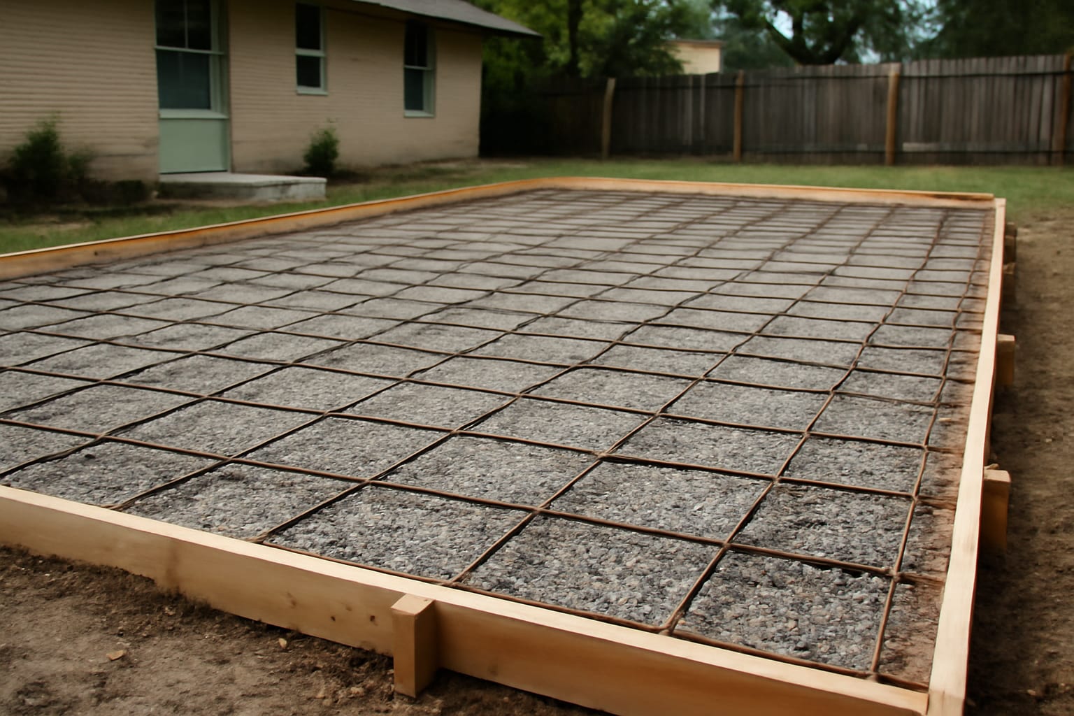 Ground prep with steel before a pour