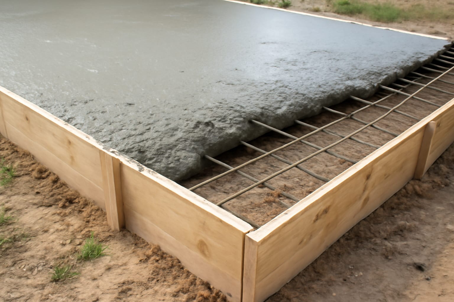 A concrete slab being poured in Laredo